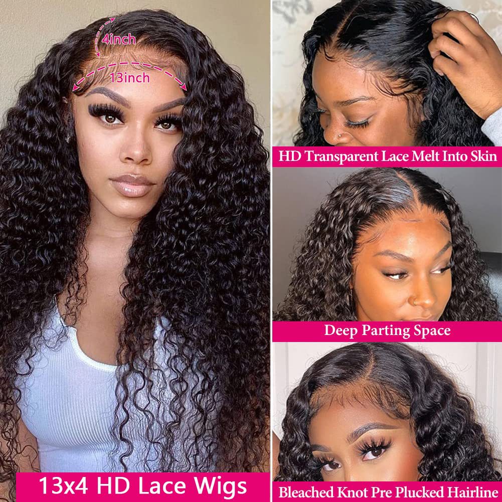 Regal™ Front Lace Human Hair Deep Wave Wig