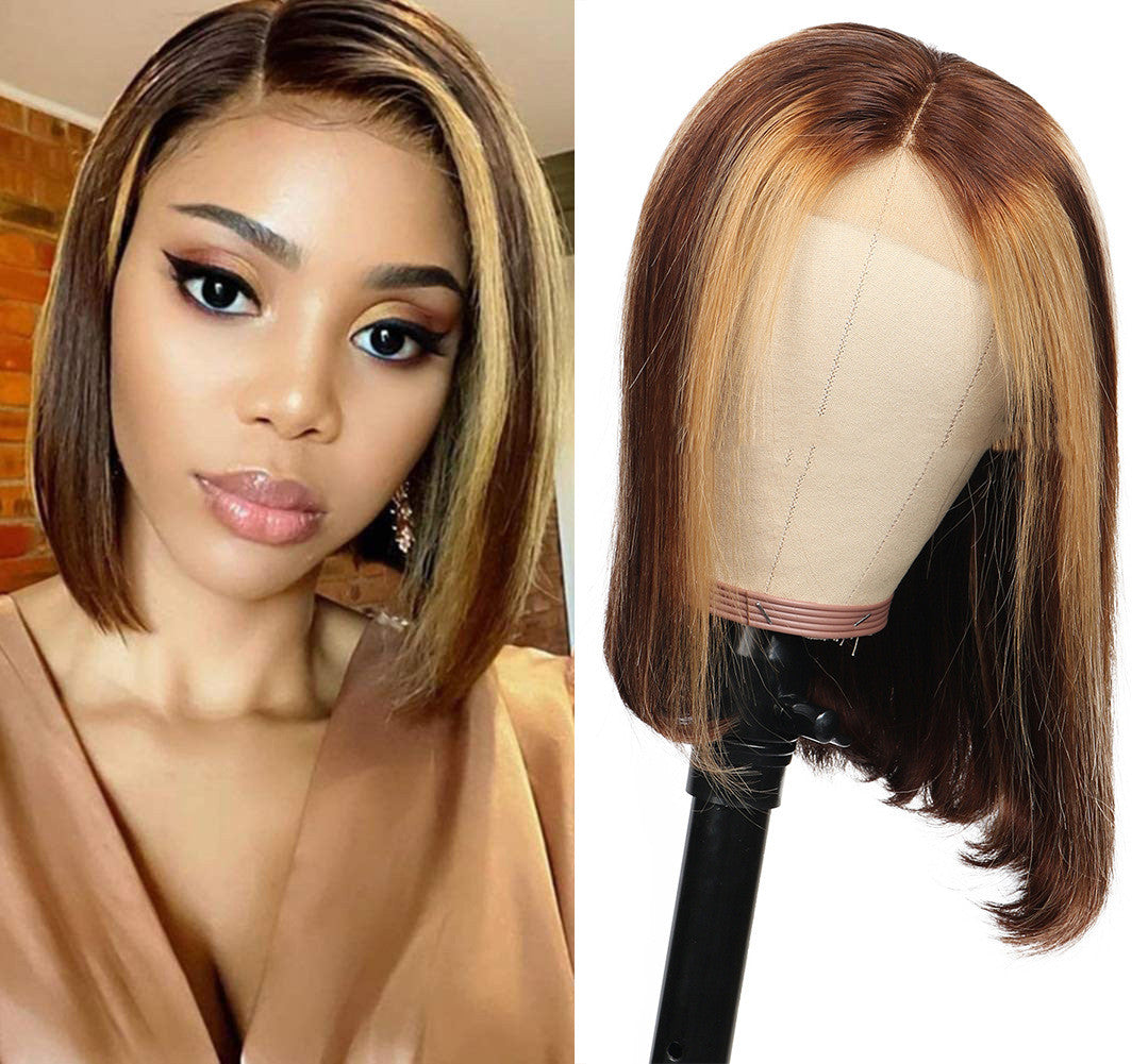 Regal™ Piano Color Bob Real Hair