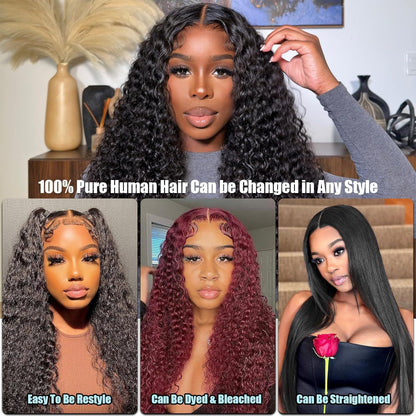 Regal™ Front Lace Human Hair Deep Wave Wig