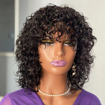 Regal™ Water Wave Fringe Human Hair With Bangs