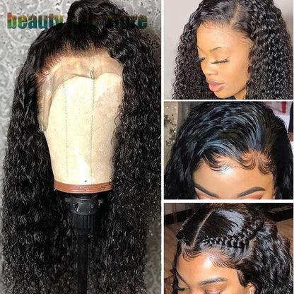 Regal™ Brazilian Kinky Curly Lace Front Human Hair Wigs